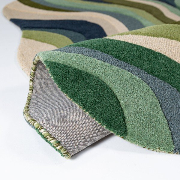 Zeleni ručno rađen vunen tepih 200x290 cm Envy Wool – Flair Rugs-image-3