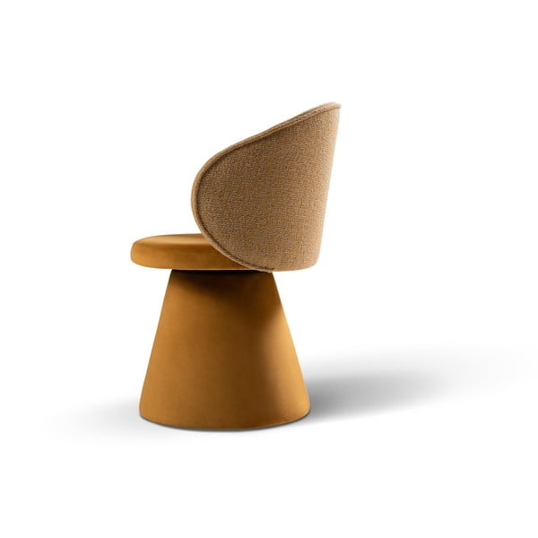 Senf žuta baršunasti fotelja Inez – Micadoni -image-3