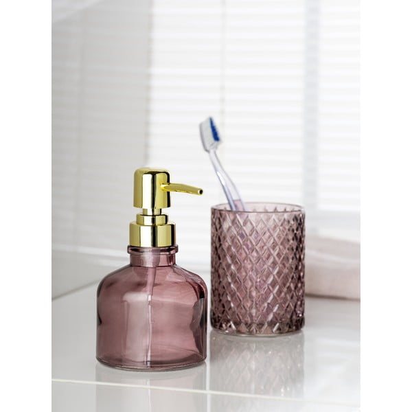 Tamno ružičasti stakleni dozator sapuna 200 ml Atessa – Wenko-image-2