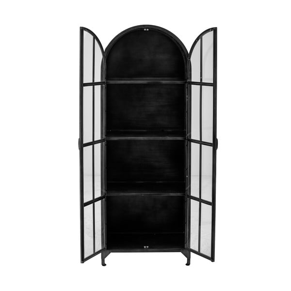 Crna metalna vitrina 56,5x152,5 cm Papole – Bloomingville-image-3