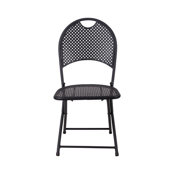 Set od 2 crne sklopive metalne stolice Crido Consulting Iron-image-3