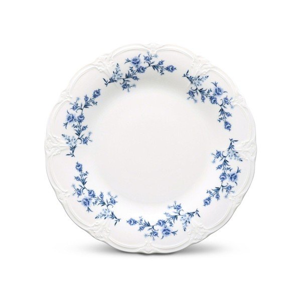Bijeli/plavi desertni porculanski tanjur ø 16 cm Retro – BonBistro