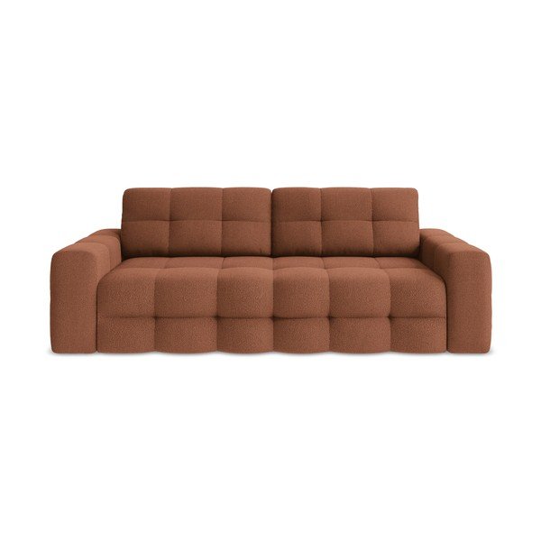 Sklopiva sofa od bouclé tkanine boja terakote 255 cm Milu – Makamii