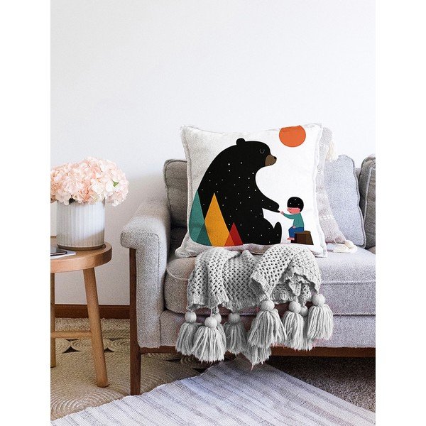 Jastučnica s udjelom pamuka Minimalist Cushion Covers Bear, 55 x 55 cm-image-2