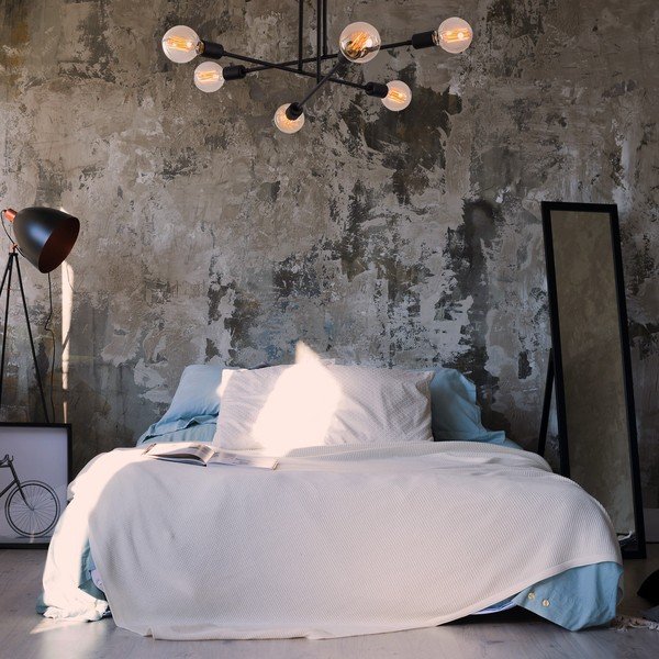 Crna stropna svjetiljka 64x64 cm Flower – Opviq lights-image-1