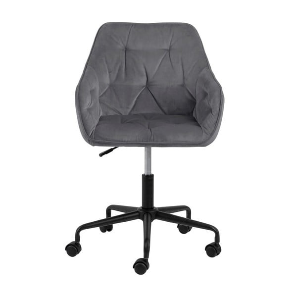 Sive uredska stolica s baršunastom površinom Acton Brooke-image-3