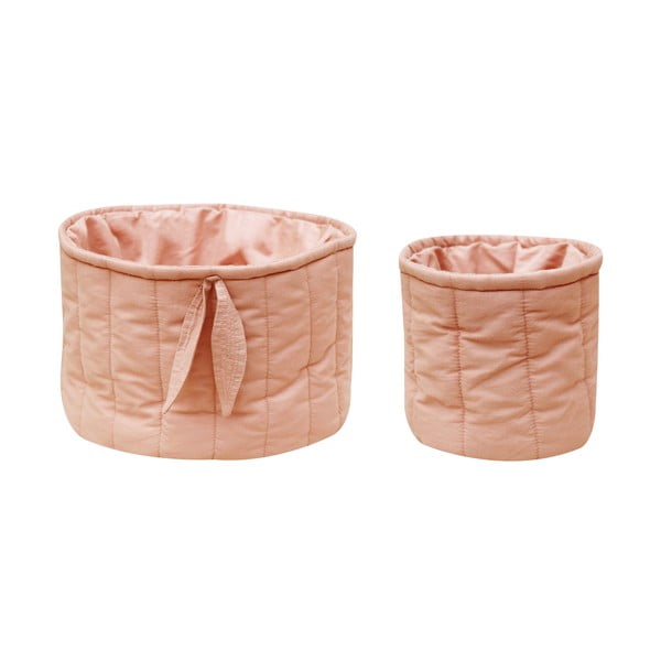 Svijetlo ružičaste tekstilne dječje kutije za pohranu u setu 2 kom ø 30x20 cm Bambie Vintage Nude – Lorena Canals