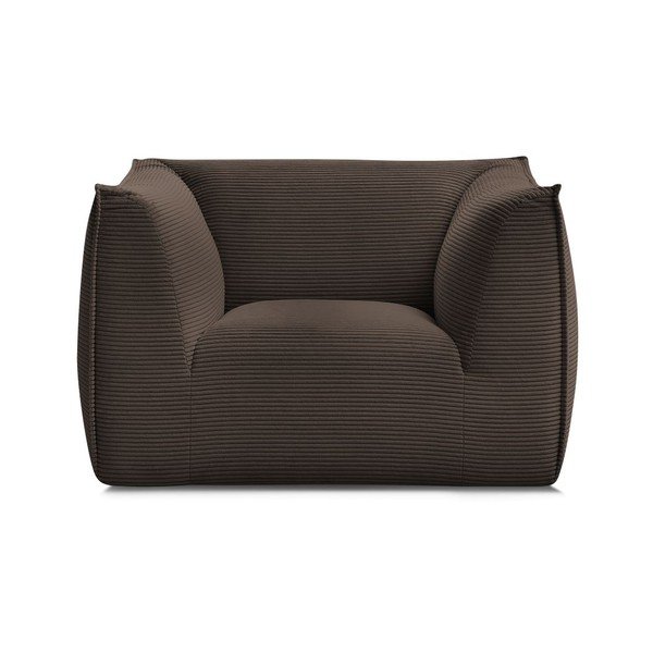 Smeđa fotelja od samta Giorgia – Bobochic Paris-image-2