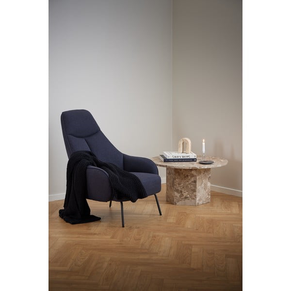 Svjetlo smeđi mramorni okrugli stolić za kavu ø 80 cm Naxos – Actona-image-3