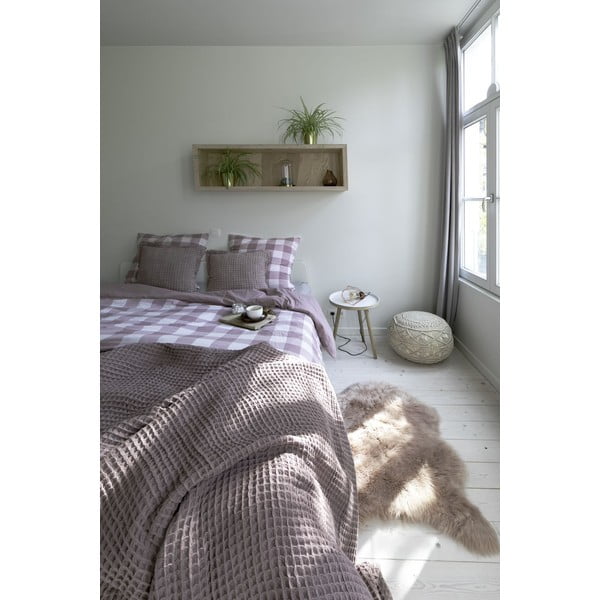 Svijetlosmeđa pamučna posteljina za krevet za jednu osobu 140x200 cm Emma - Tiseco Home Studio-image-1