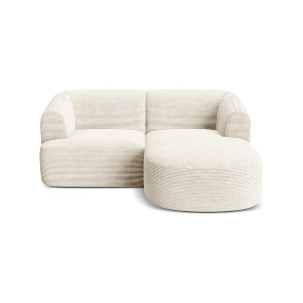 Bež kutna garnitura od samta (s desnim kutom/s ležaljkom) Campi – Cosmopolitan Design-image-2