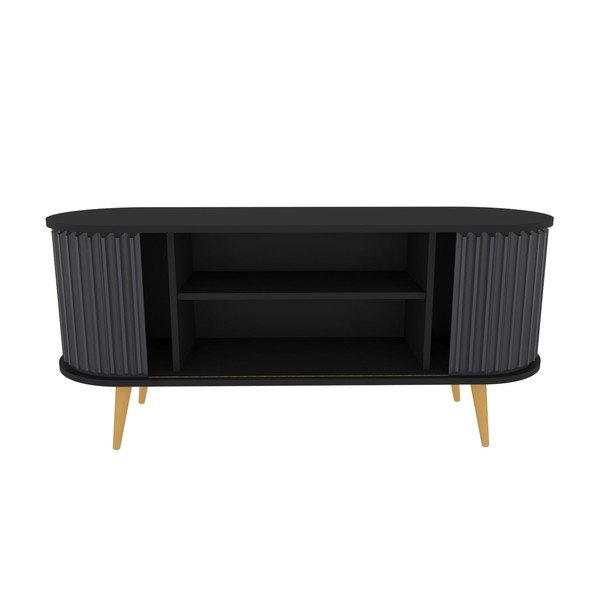 Crna/antracitno siva TV komoda 140x64 cm Stor – Kalune Design-image-3