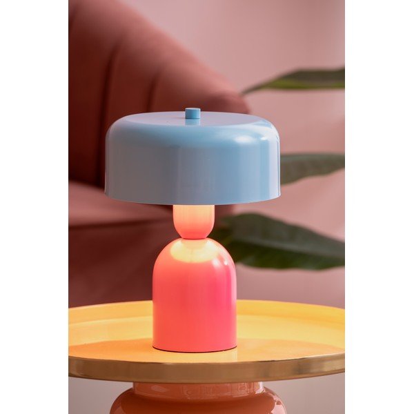 Plava/ružičasta metalna stolna lampa (visina 24 cm) Double Funky – Leitmotiv-image-1