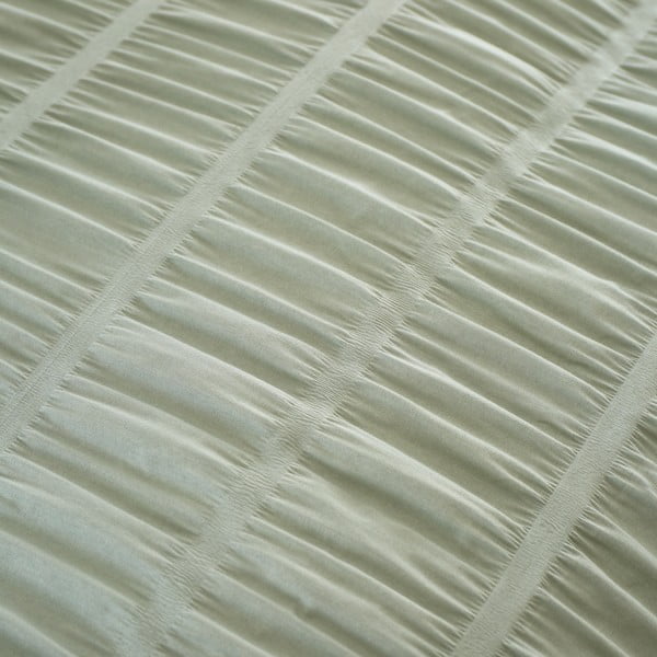 Svijetlo zelena posteljina za krevet za jednu osobu od krepa 135x200 cm Seersucker – Catherine Lansfield-image-4