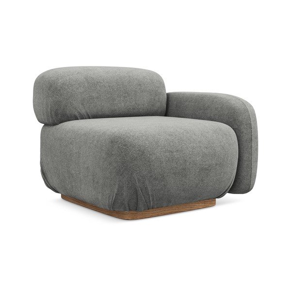 Siva modularna sjedeća garnitura od bouclé tkanine (s desnim kutom) Ailani – Makamii-image-2