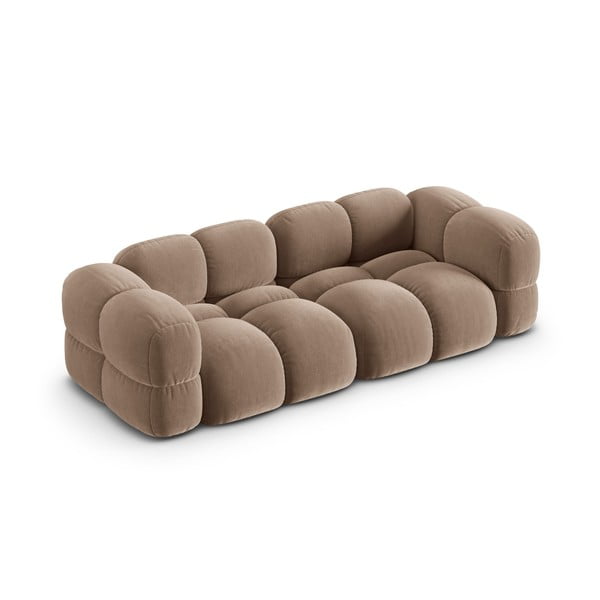 Smeđa baršunasti sofa 250 cm Loretto – Cosmopolitan Design-image-3