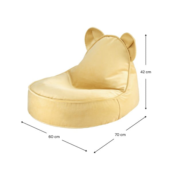 Žuta  baršunasti vreća za bebe Bear – Wigiwama-image-3