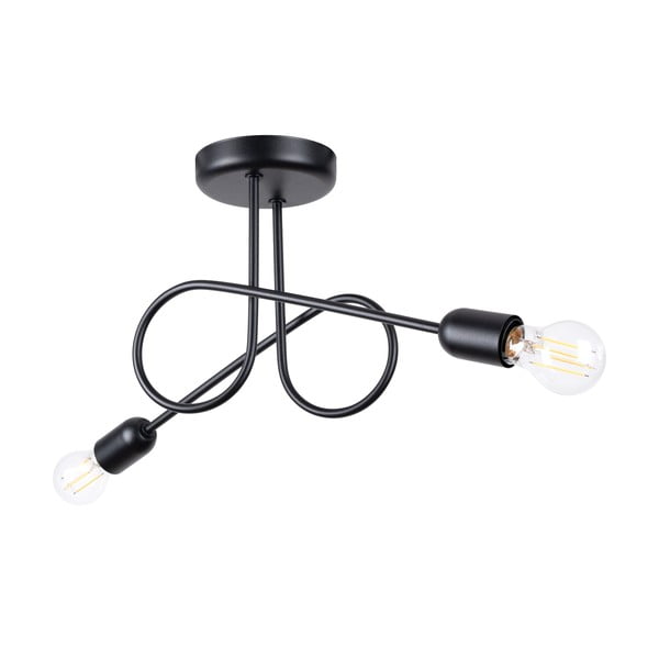 Crna stropna svjetiljka 18x57 cm Opulent – Sollux