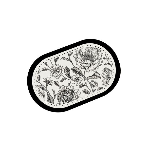 Crno-bijela kupaonska prostirka 60x100 cm Rasse – Foutastic