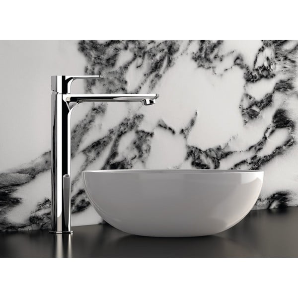 Stojeća slavina za umivaonik u sjajno srebrnoj boji Pax – Sapho-image-1