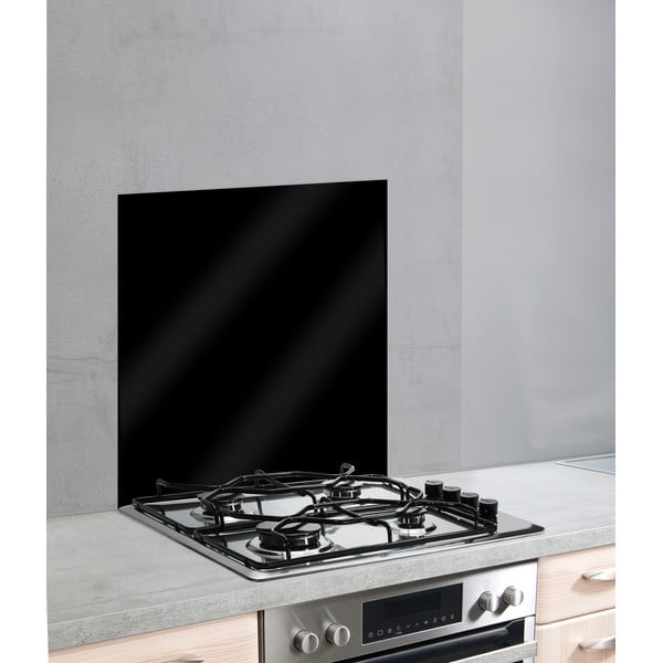 Crna staklena zaštita za zid iza štednjaka Wenko, 70 x 60 cm-image-2