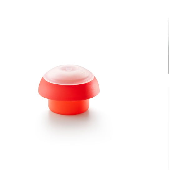 Crveni okrugli silikonski kalup za kuhanje jaja u mikrovalnoj Lékué Ovo, ⌀ 10 cm