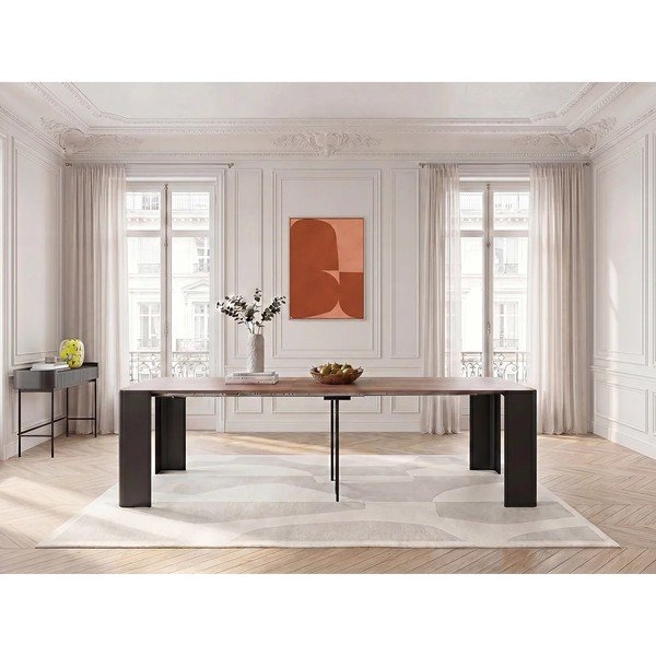 Crni/u prirodnoj boji pomoćni stol 50x110 cm Albane – Bobochic Paris-image-1