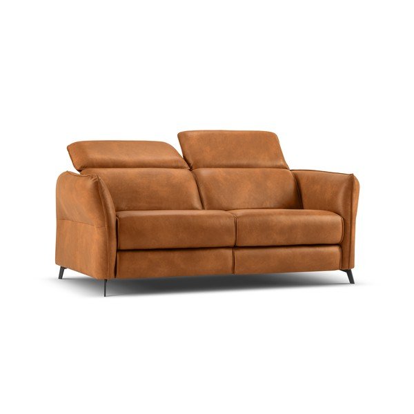 Svjetlo smeđa kožna sofa 103 cm Hubble – Windsor & Co Sofas-image-2