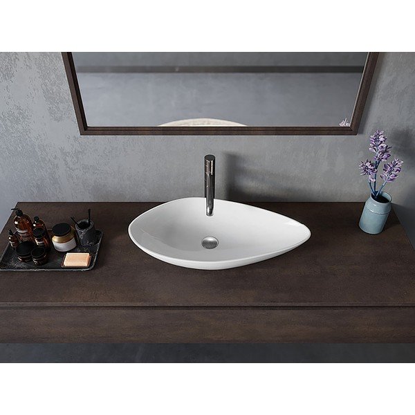 Bijeli keramički umivaonik 74x38,5 cm Ovali – Sapho-image-3