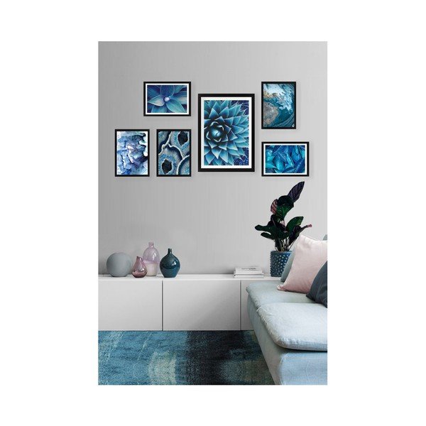 Set od 6 zidnih slika Tablo Center Blue Dreams