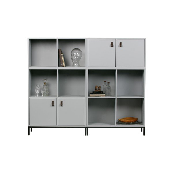 Siva modularna biblioteka od masivnog bora 81x81 cm Vt – vtwonen-image-4