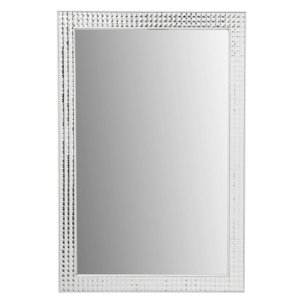 Kare Design Crystals Bijelo zidno ogledalo, 80 x 60 cm