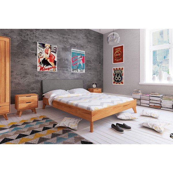 Bračni krevet od bukovog drveta 160x200 cm Greg 3 - The Beds-image-1