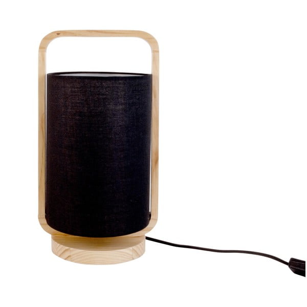 Crna stolna lampa Leitmotiv Snap, visina 21,5 cm