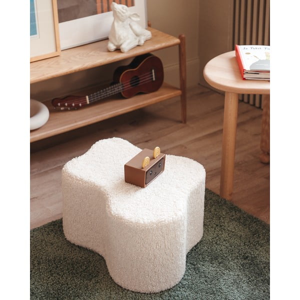 Krem dječji tabure od bouclé tkanine Cloud – Wigiwama-image-3