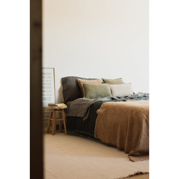 Oker žuta pamučna deka 130x180 cm Handloom – Lorena Canals-image-3