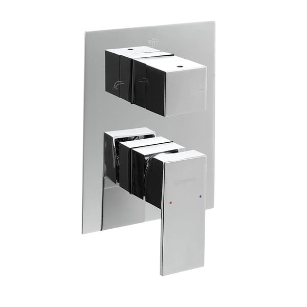 Ugrađena slavina za tuš u sjajno srebrnoj boji (s 3 izlaza) Latus – Sapho