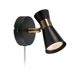 Crna zidna lampa (duljina 12 cm) Folie - Markslöjd