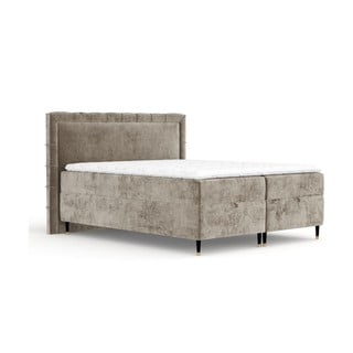 Bež boxspring krevet s prostorom za pohranu 180x200 cm Voyage – Maison de Rêve