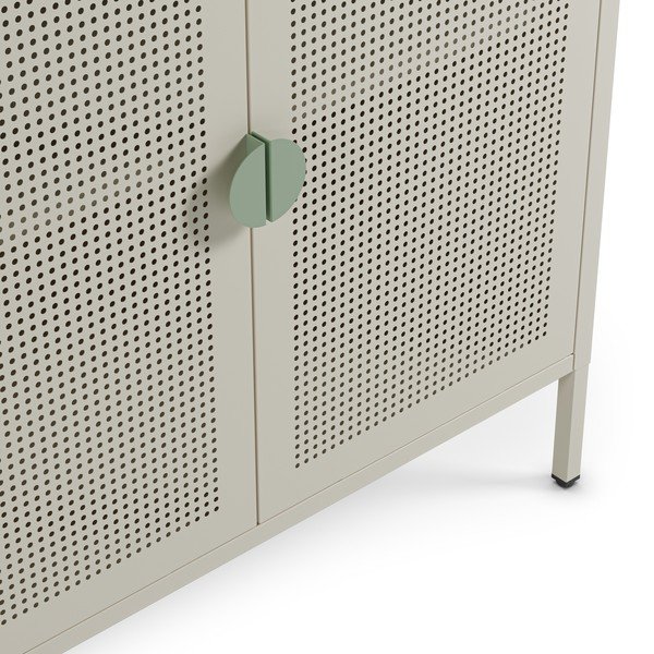 Krem/u prirodnoj boji metalni ormarić 160x90x40 cm Sayla – Marckeric-image-3