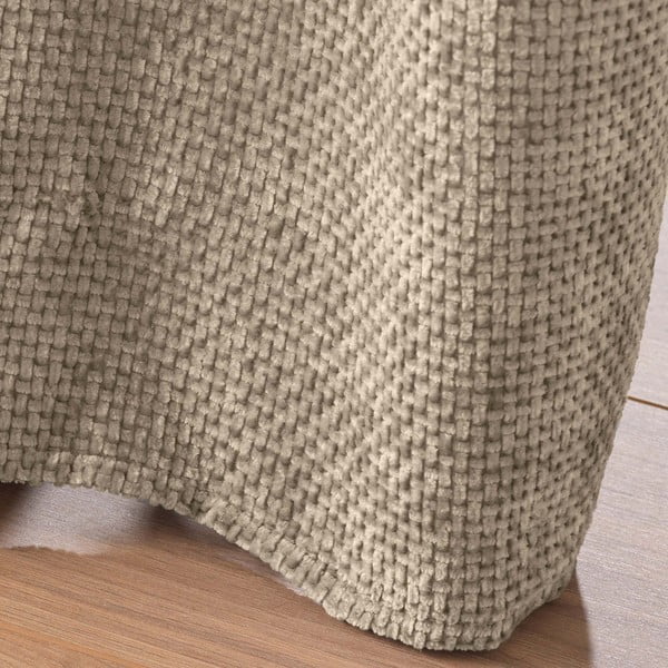 Svjetlo smeđa zavjesa od šenila 140x260 cm Leo – douceur d'intérieur-image-4