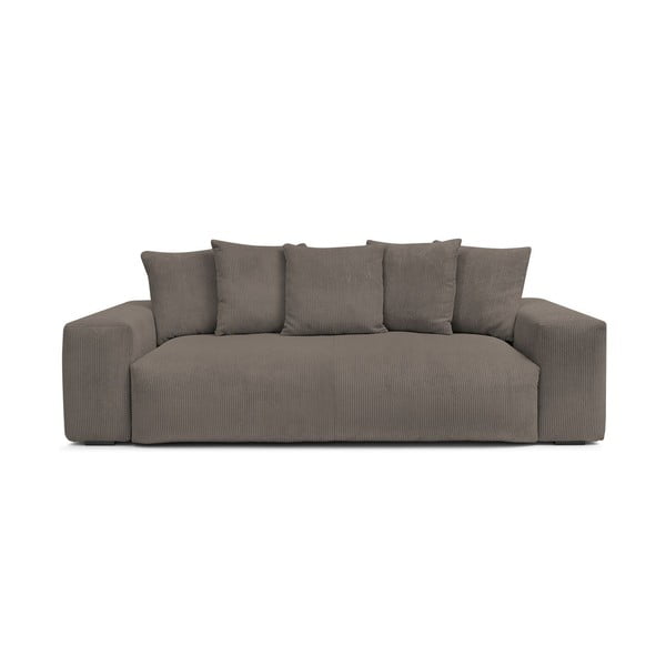 Siva/smeđa sofa od samta 280 cm Voltaire – Bobochic Paris