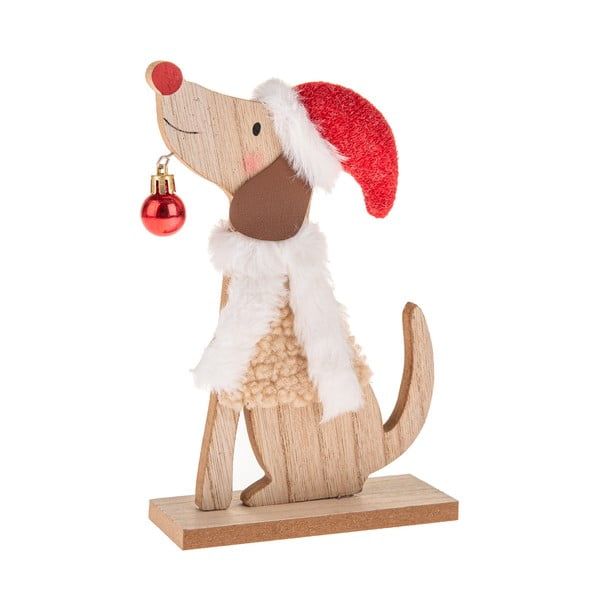 Drvena božićna figurica (visina 21 cm) Dog – Dakls