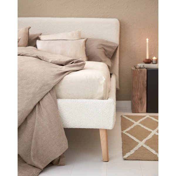 Svijetlosivi bračni krevet Kave Home Lydia, 160 x 200 cm-image-1