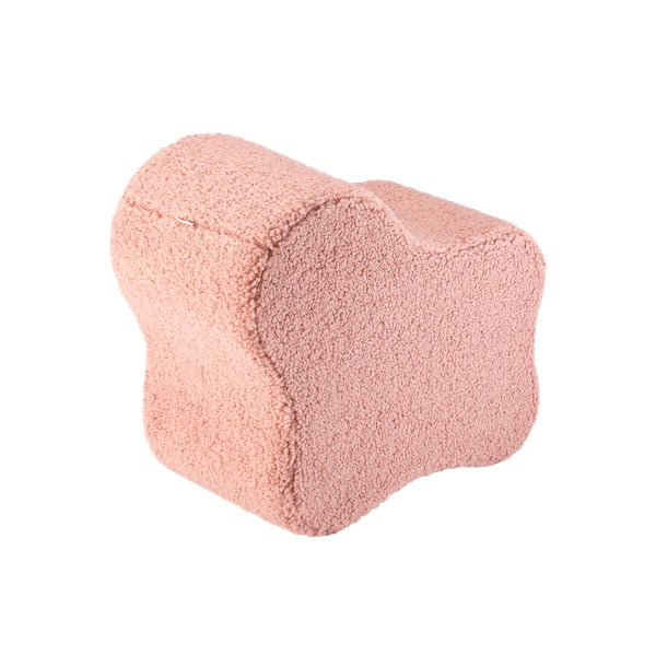 Ružičasti dječji tabure od bouclé tkanine Cloud – Wigiwama-image-2