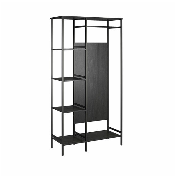 Crni ormar u dekoru hrasta 95x180 cm Modine - Støraa-image-2