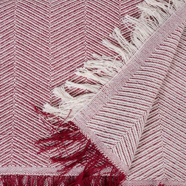 Crveni/bijeli prekrivač 260x280 cm – Ixia-image-1