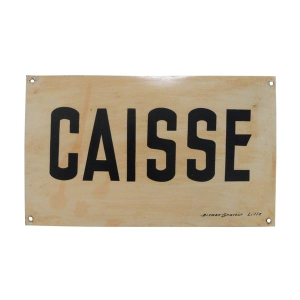 Antic Line Caisse krem metalni znak