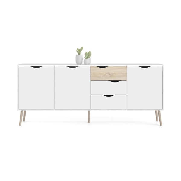 Bijela komoda 196x82x39 cm Oslo – Tvilum-image-4