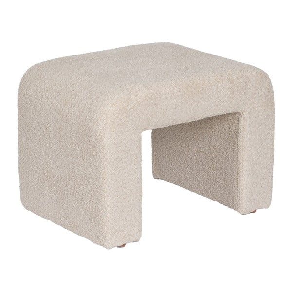 Bež tabure od bouclé tkanine Suave – Ixia